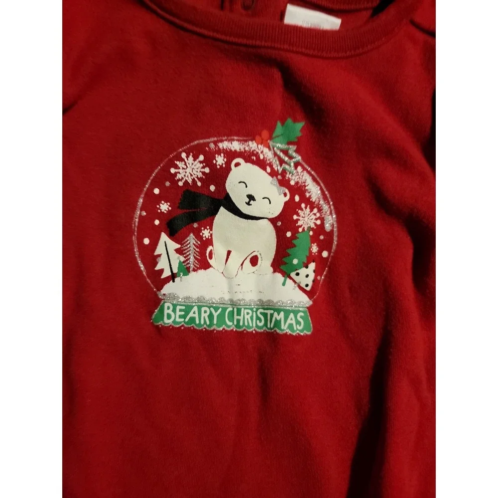 Baby girl gymboree outlet beary Christmas bodysuit leggings size‎ 12 18 months